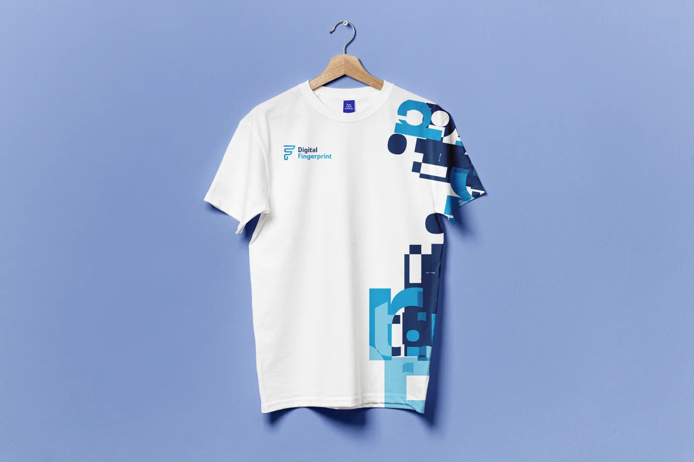 Digital Fingerprint branded T-shirt mockup