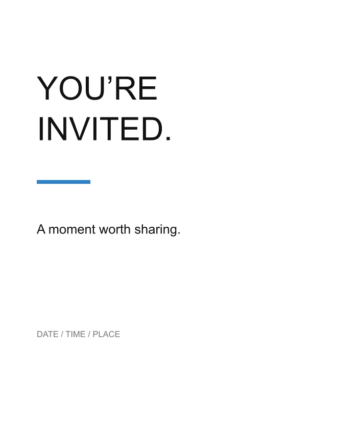 Invitation design sample layout